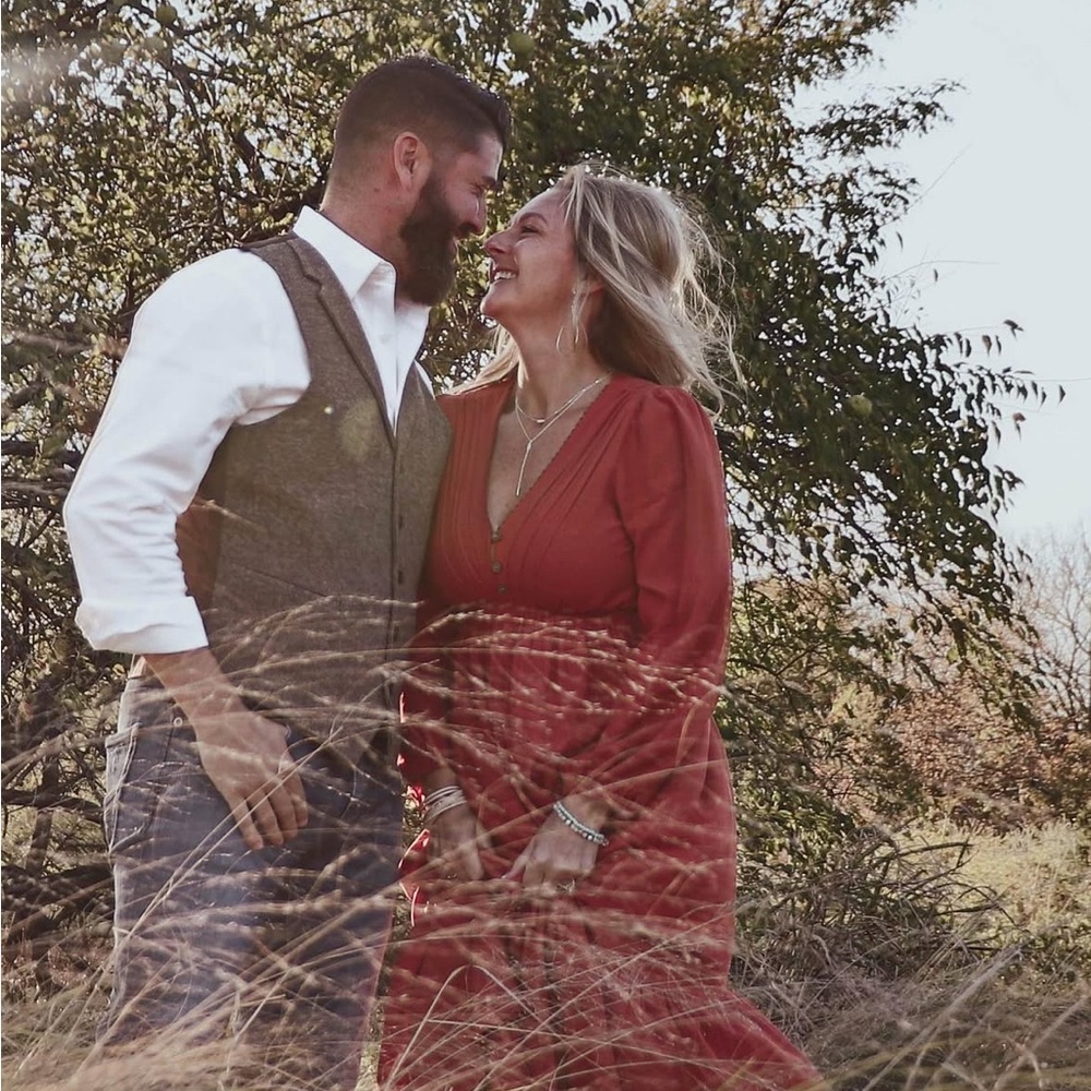 Elegant Long Sleeve Rust Dress 🍁 🍂